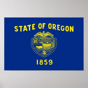 Poster Drapeau de l'État de l'Oregon
