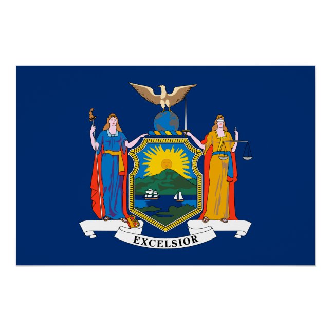 Poster Drapeau de l'État de New York (Devant)