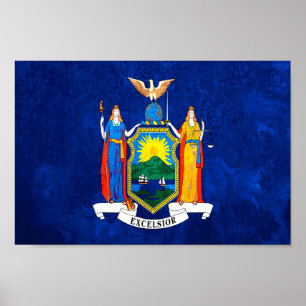 Poster Drapeau de l'État de New York
