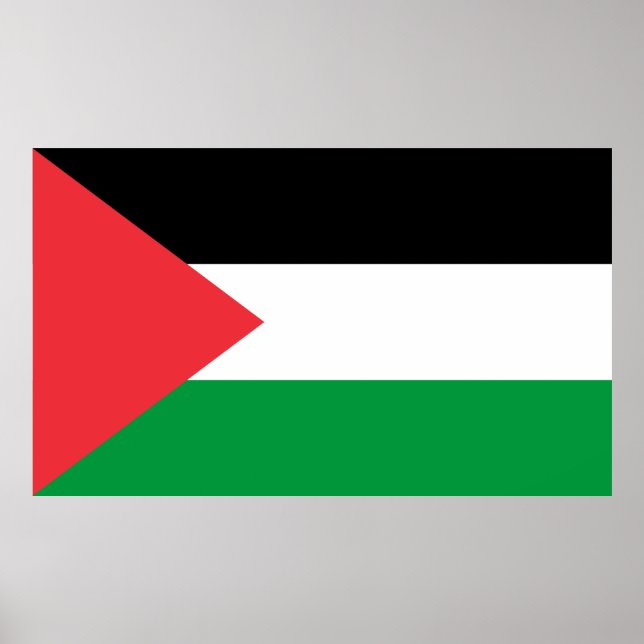 Poster Drapeau de l'État de Palestine (Devant)