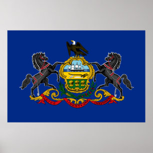 Poster Drapeau de l'État de Pennsylvanie