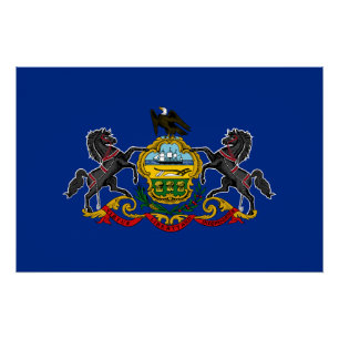 Poster Drapeau de l'État de Pennsylvanie