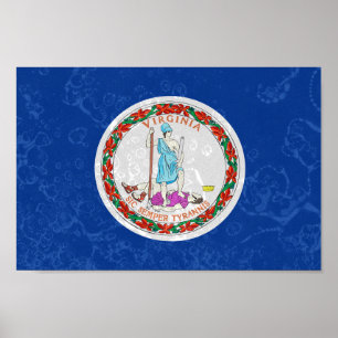Poster Drapeau de l'État de Virginie