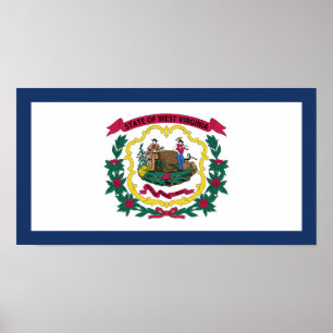 Poster Drapeau de l'État de Virginie occidentale