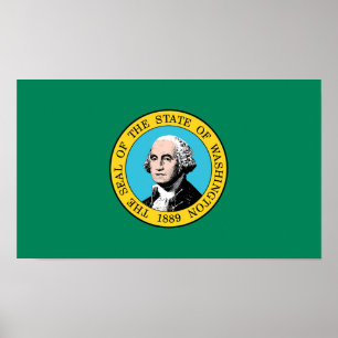 Poster Drapeau de l'État de Washington