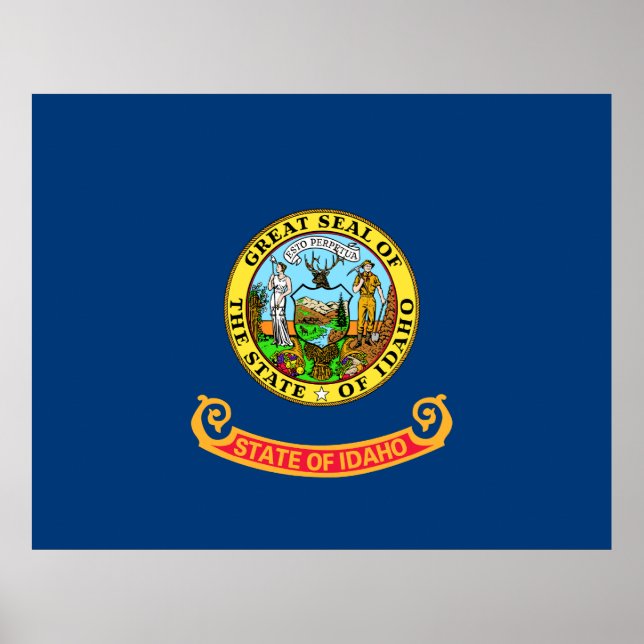 Poster Drapeau de l'État d'Idaho (Devant)