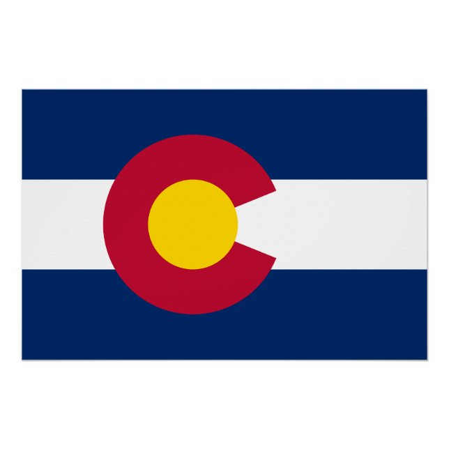 Poster Drapeau de l'État du Colorado (Devant)