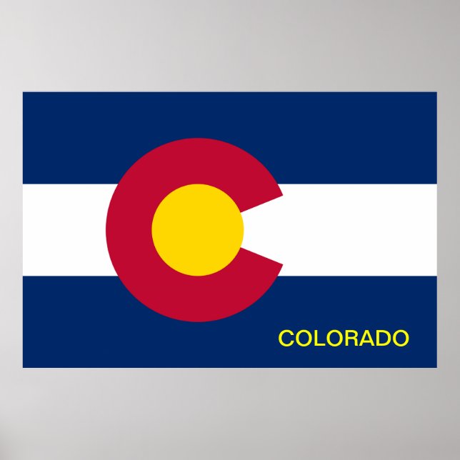 Poster Drapeau de l'État du Colorado (Devant)