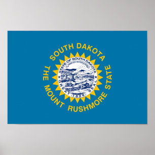 Poster Drapeau de l'État du Dakota du Sud