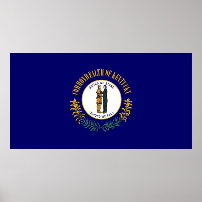 Poster Drapeau de l'État du Kentucky (Devant)