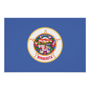 Poster Drapeau de l'État du Minnesota