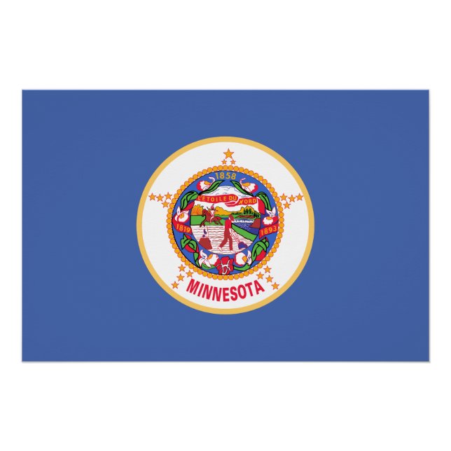 Poster Drapeau de l'État du Minnesota (Devant)