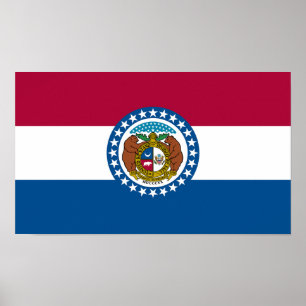 Poster Drapeau de l'État du Missouri