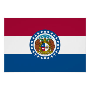 Poster Drapeau de l'État du Missouri