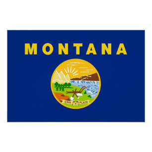 Poster Drapeau de l'État du Montana