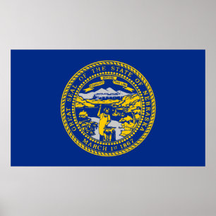 Poster Drapeau de l'État du Nebraska