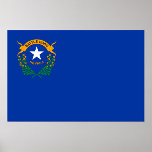 Poster Drapeau de l'état du Nevada