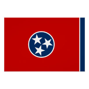 Poster Drapeau de l'État du Tennessee