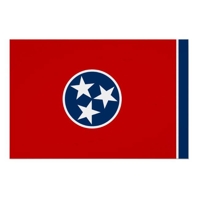 Poster Drapeau de l'État du Tennessee (Devant)