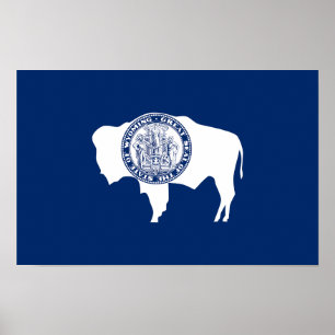 Poster Drapeau de l'État du Wyoming