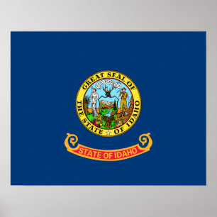 Poster Drapeau de l'Idaho