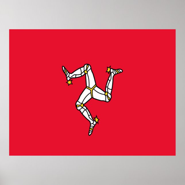 Poster Drapeau de l'île de Man (Devant)