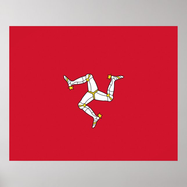 Poster Drapeau de l'île de Man (Devant)