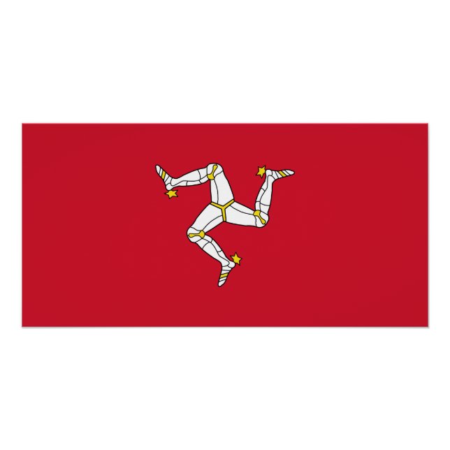 Poster Drapeau de l'île de Man (Devant)