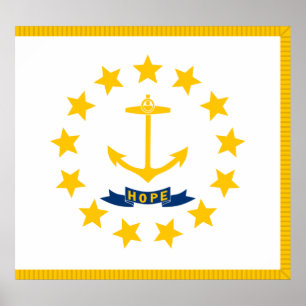 Poster Drapeau de l'île de Rhode