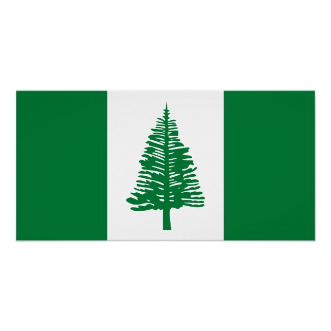Poster Drapeau de l'île Norfolk (Devant)