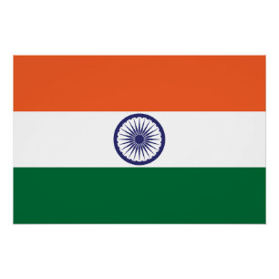 Poster Drapeau de l'Inde