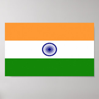 Poster Drapeau de l'Inde
