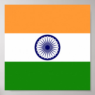 Poster Drapeau de l'Inde Poster11x11