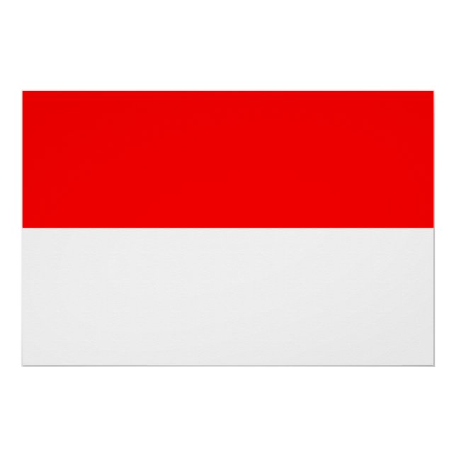 Poster Drapeau de l'Indonésie (Devant)