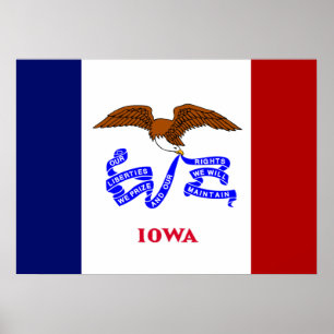 Poster Drapeau de l'Iowa