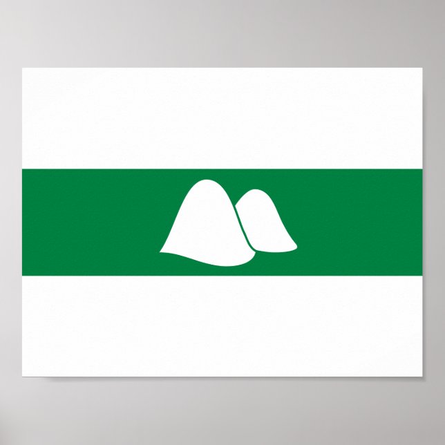 Poster Drapeau de l'oblast de Kurgan (Devant)