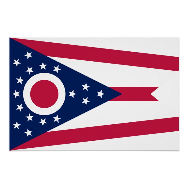 Poster Drapeau de l'Ohio (Devant)