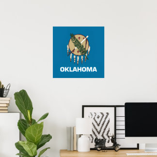 Poster drapeau de l'Oklahoma