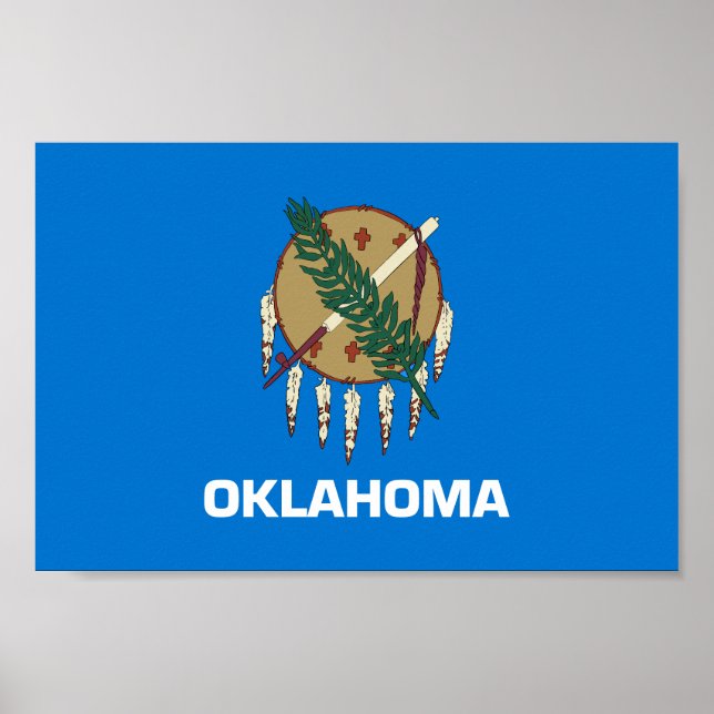 Poster Drapeau de l'Oklahoma (Devant)