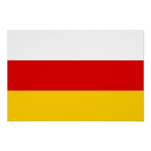 Poster Drapeau de l'Ossétie du Sud (Devant)