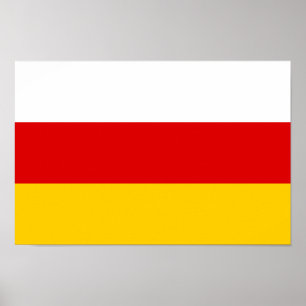 Poster Drapeau de l'Ossétie du Sud
