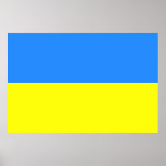Poster Drapeau de l'Ukraine