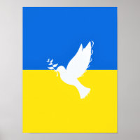 Drapeau de l'Ukraine - Colombe de la Paix - Libert