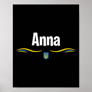 Poster Drapeau de l'Ukraine T Anniversaire ukrainien Nom