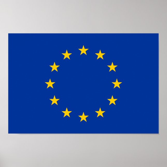 Poster Drapeau de l'Union européenne (Devant)