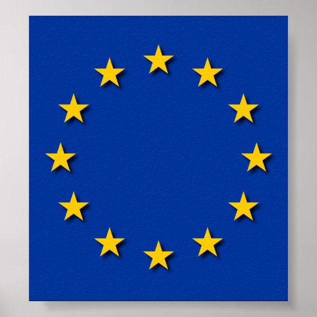 Poster Drapeau de l'Union européenne / Drapeau de l'UE (Devant)