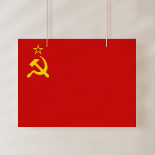 Poster Drapeau de l'Union soviétique, URSS, CCCP, communi