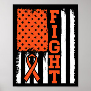 Poster Drapeau de lutte contre la leucémie du cancer du s