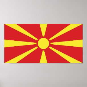 Poster Drapeau de Macédoine du Nord