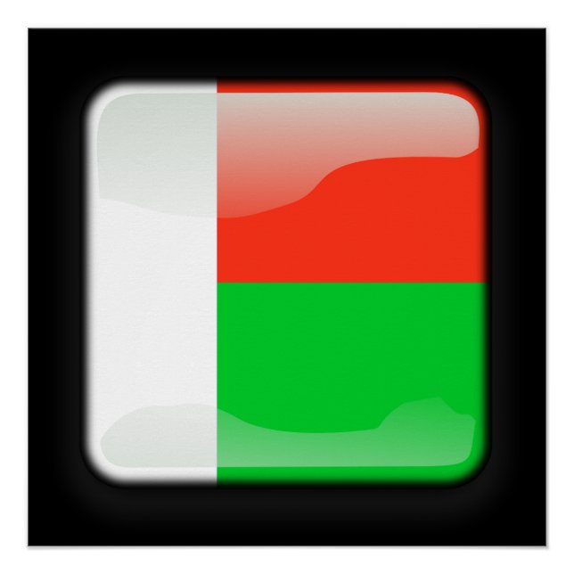 Poster Drapeau de Madagascar (Devant)